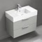 Wall Mounted Bathroom Vanity, Modern, 32